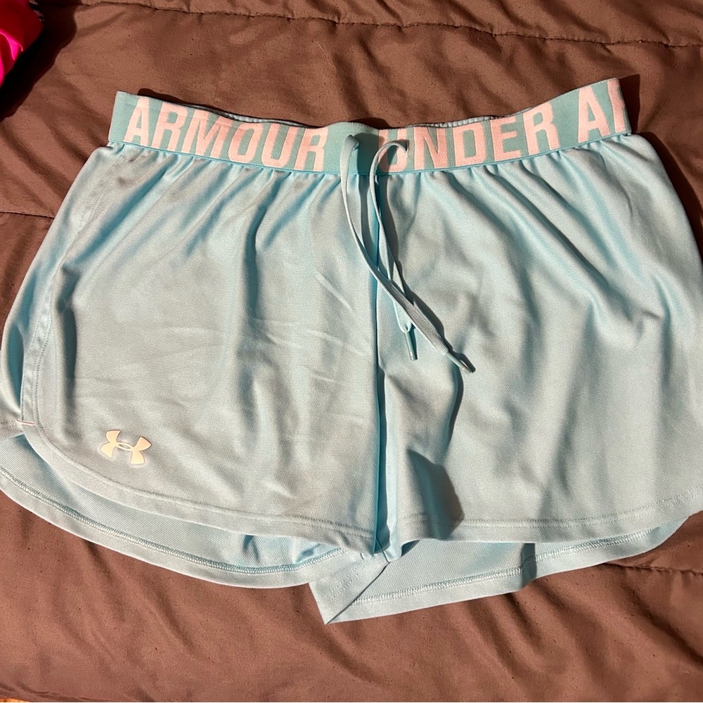 Under Armour Women's Sky Blue Athletic Shorts